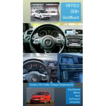 VW-Polo6-VentMount-PianoBlack ( 4.Jenerasyon )