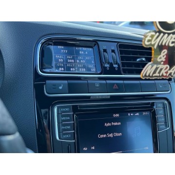 VW-Polo6-VentMount-PianoBlack ( 4.Jenerasyon )